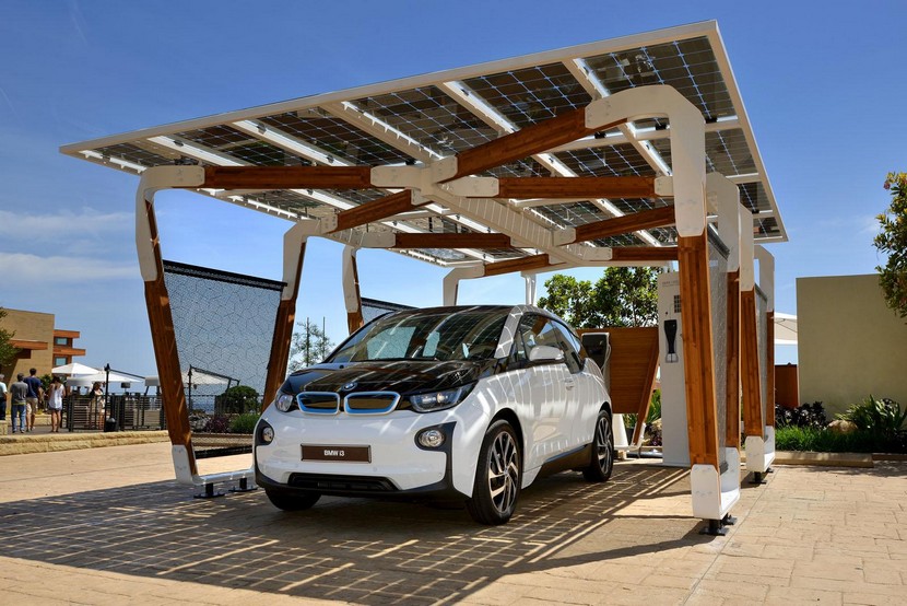 BMW i electric solar garage
